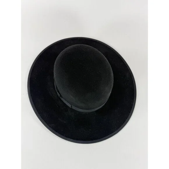 Amish Man Handmade Wool Felt Fur Hat Authentic Amish Man's Hat Lanc PA 7-1/4